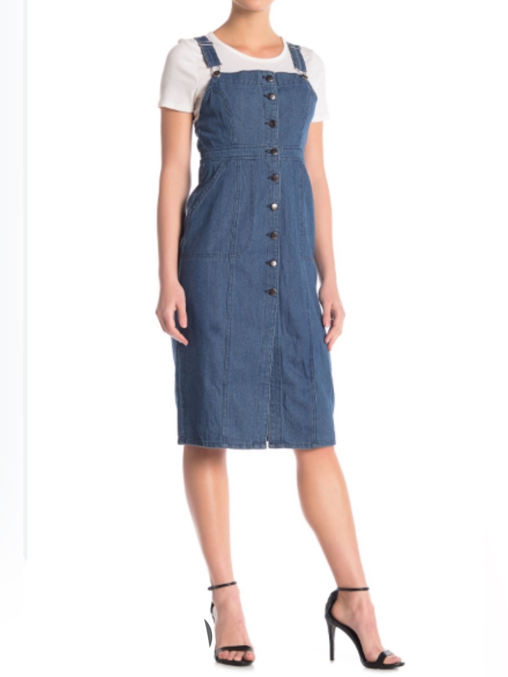 BB Dakota Denim Midi Dress | Labor Day Blues Summer Y2K Sleeveless Dress size 2